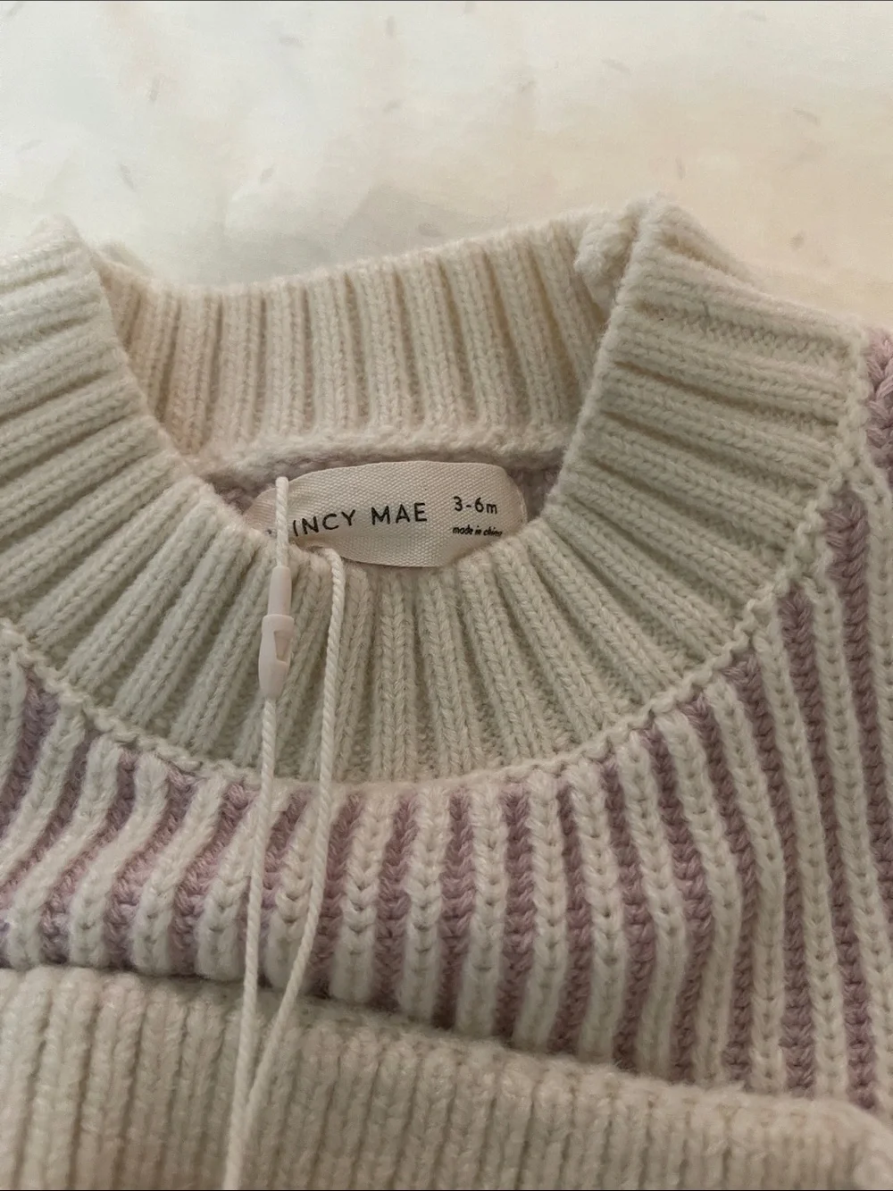 Quincy Mae Cream Knit Kids Matching Set